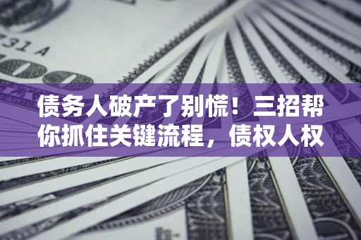 北京债务人破产了别慌！三招帮你抓住关键流程，债权人权益不再缩水
