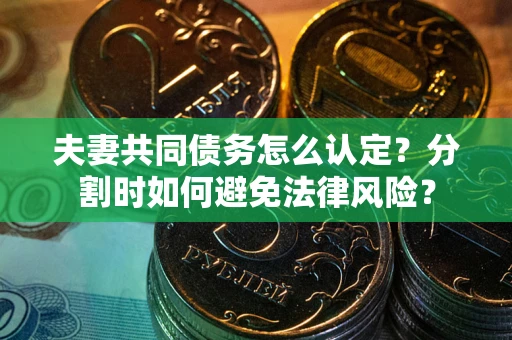 北京夫妻共同债务怎么认定？分割时如何避免法律风险？