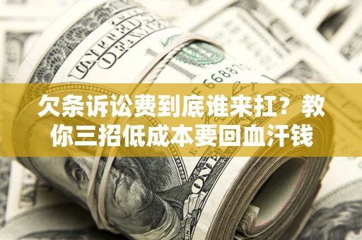 北京欠条诉讼费到底谁来扛？教你三招低成本要回血汗钱